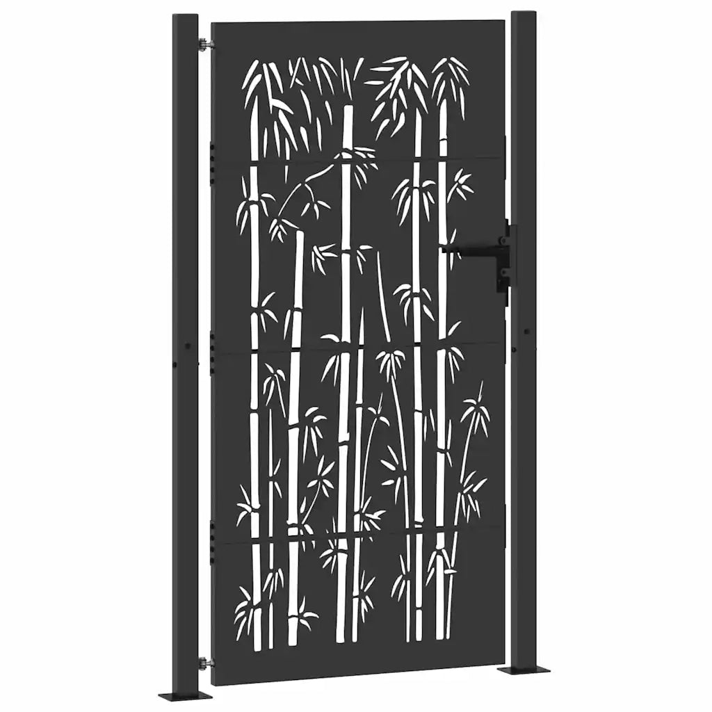 Cancello da giardino con blocco Nero 110 x 205 cm 42015898