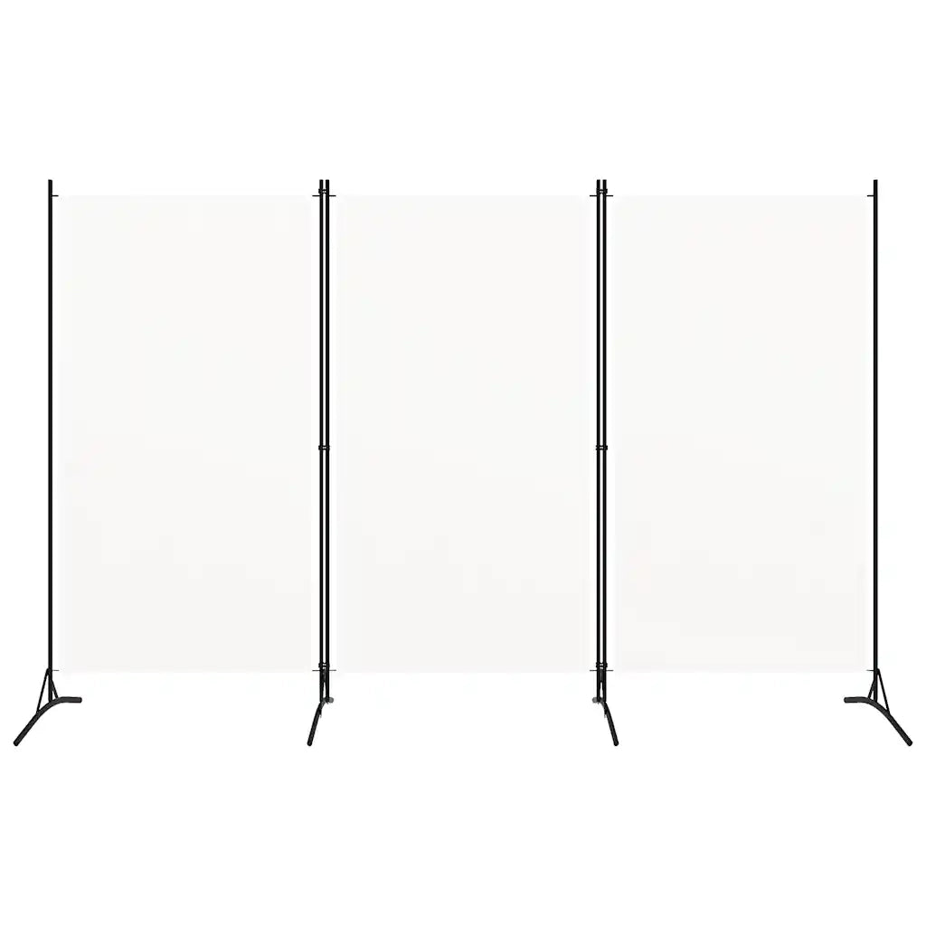 Divisorio a 3 Pannelli Bianco 260x180 cm in Tessuto 320731