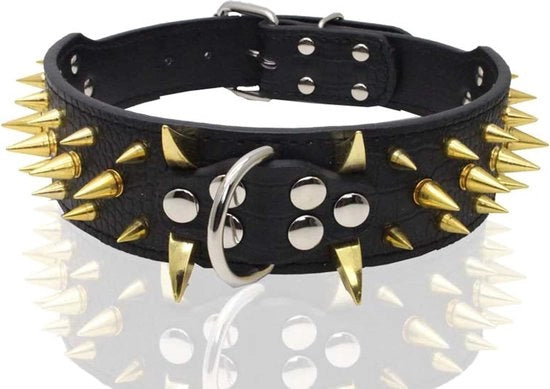 Collare per Cani con Spine Larghe 6,5 cm - Collare Adattabile per Cani di Taglia Media e Grande