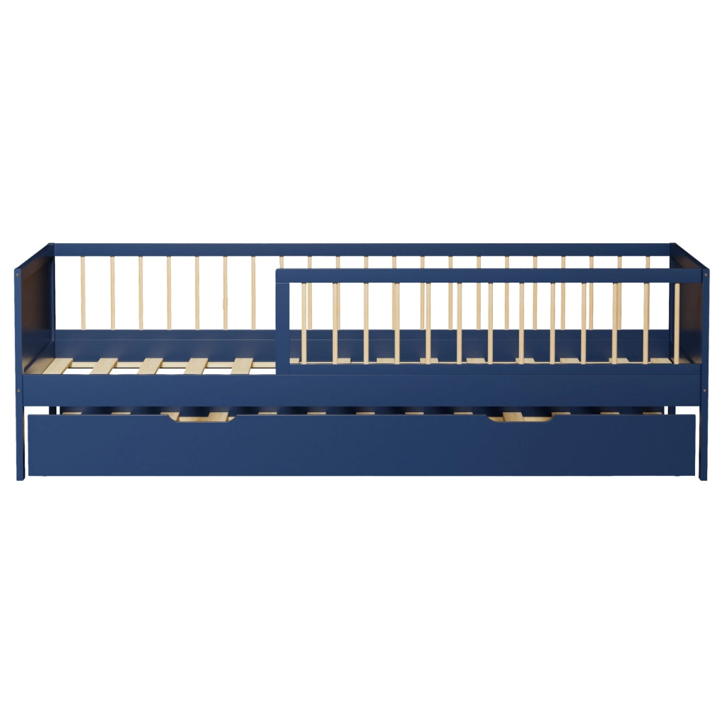 Letto a scomparsa per bambino 190x90cm blu scuro ADAM