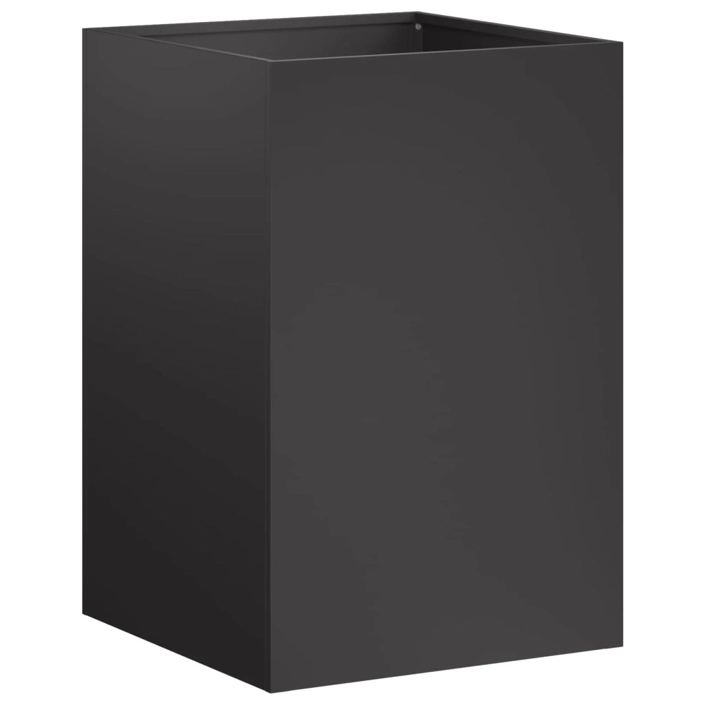Vaso da giardino Nero 40 x 40 x 60 cm Acciaio laminato a freddo 8005876