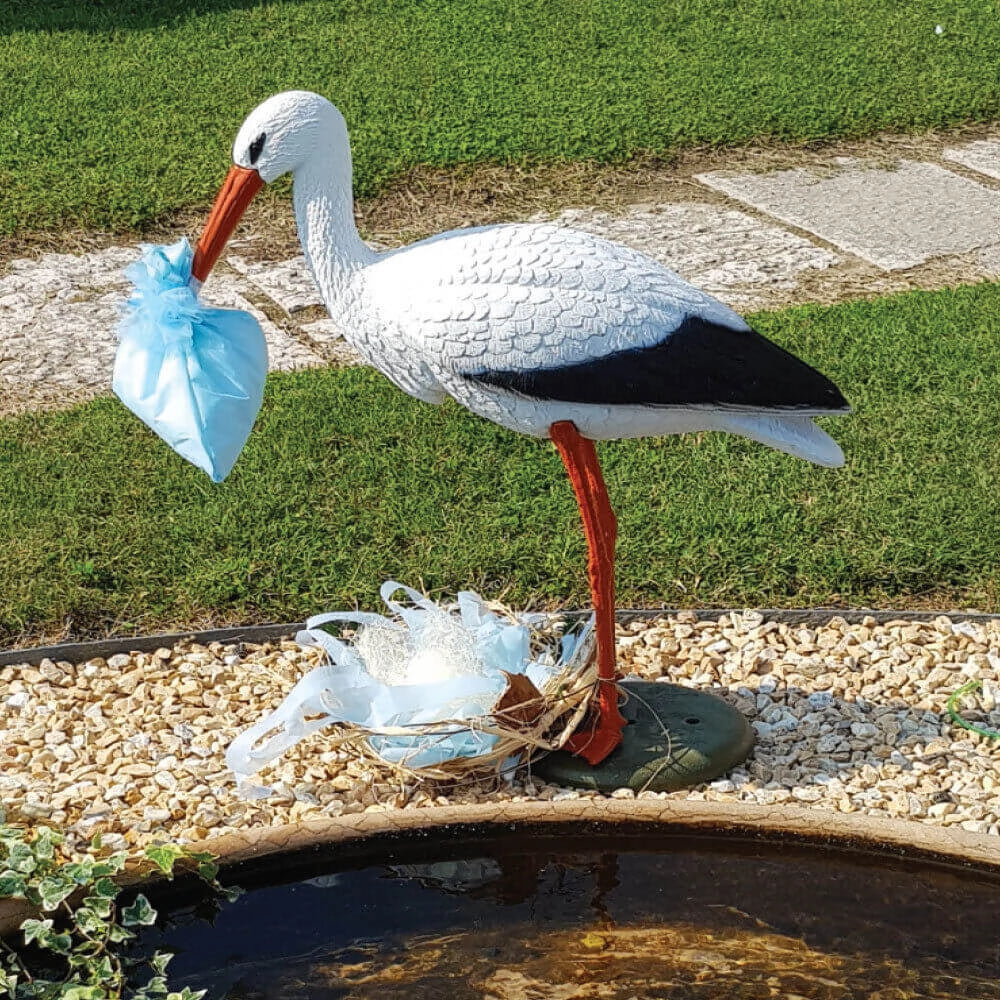 Cicogna Decorativo H75 cm per Laghetti da Giardino