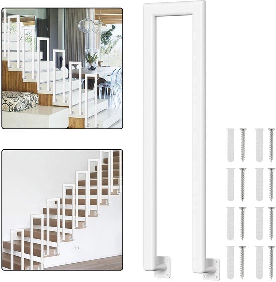 Ellisse a forma di U Buis per montaggio laterale - Montaggio interno ed esterno - Bianco - Ferro - 95 cm