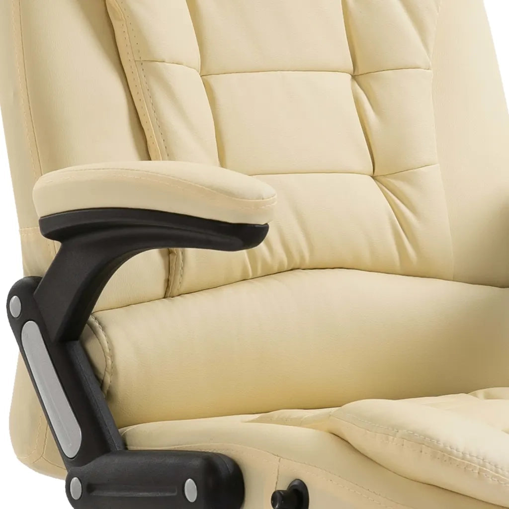 Sedia da Ufficio | Sedia da Gaming Crema in Similpelle