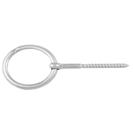 VITE PER LEGNO CON ANELLO INOX 6x60 mm (Ø 6 mm) - 10 pezzi