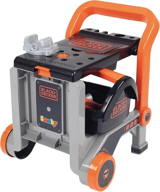 Tavolo da lavoro multifunzionale 3 in 1 per bambini - carrello mobile, carrello da giardino e cassetta degli attrezzi