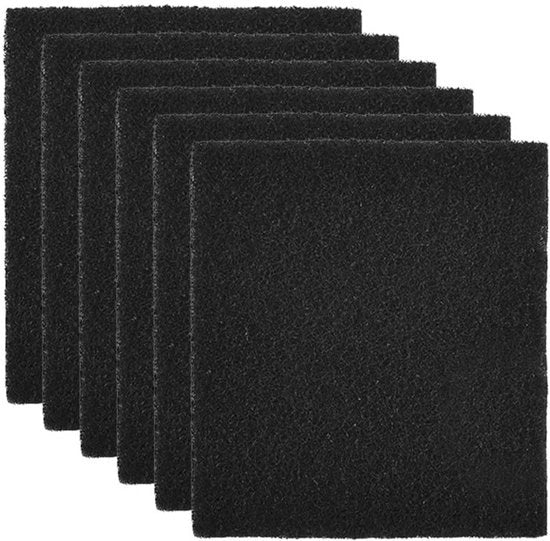 Pacco di 6 filtri attivi per gatto, 105 x 115 mm, filtro a carbone molto assorbente per gatto, contenitore per gatto, filtro di ricambio con coperchio pieghevole per gatto per una gatto completamente chiuso.