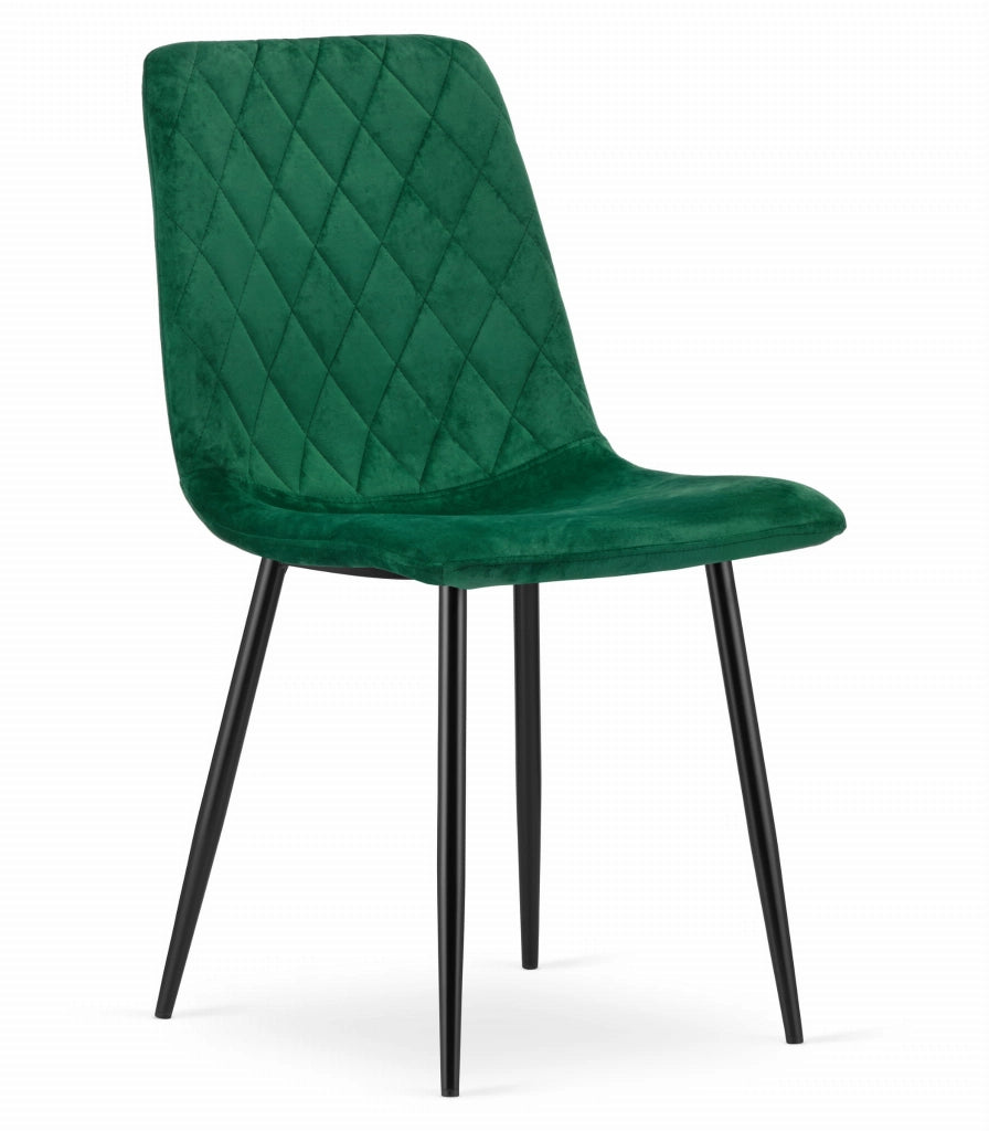 Sedia VALORA TURIN - Velluto verde scuro x 2