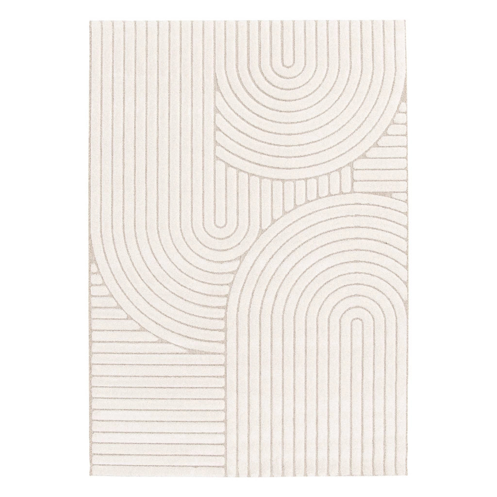 Tappeto interno con archi etnici, beige e crema