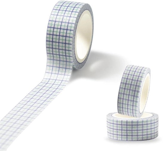 Nastro decorativo a strisce vintage blu-verde a forma di tacchino
