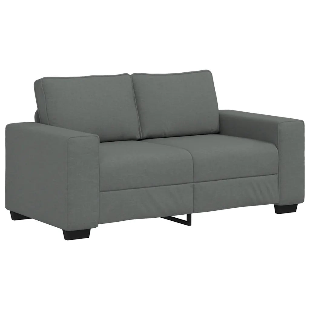 Set di Divani 2 pz con Cuscini Grigio Scuro in Tessuto 3324732