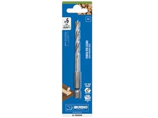 PUNTA RETTIFICATA PER LEGNO ATTACCO 1/4 ESAGONALE 05008- - ø mm.9x125 - in blister - 5 blister KRINO