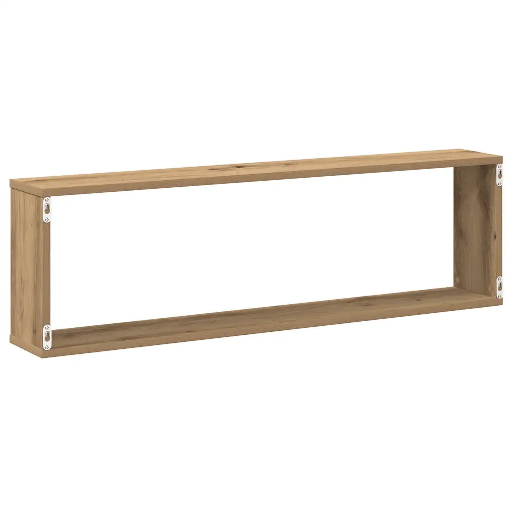 Mensole Parete a Cubo 2 pz Artigianale 100x15x30 cm Truciolato 856584