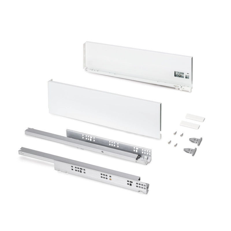 Cassetto esterno Protone 30kg, guide di estrazione totale con una chiusura soft, altezza 131mm, profondità 500mm, Acc..