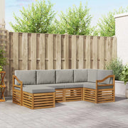 Set divano sezionale con cuscino 6 pcs Grigio Naturale e Chiaro 3375106