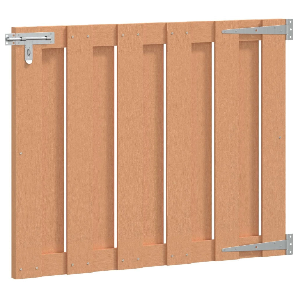 Cancello da giardino 100 x 80 cm WPC e Alluminio Marrone 42039048