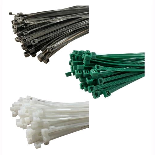 Fascette Cablaggio per elettricisti stringicavo 100x2,5 mm Verde Conf. 100 pz