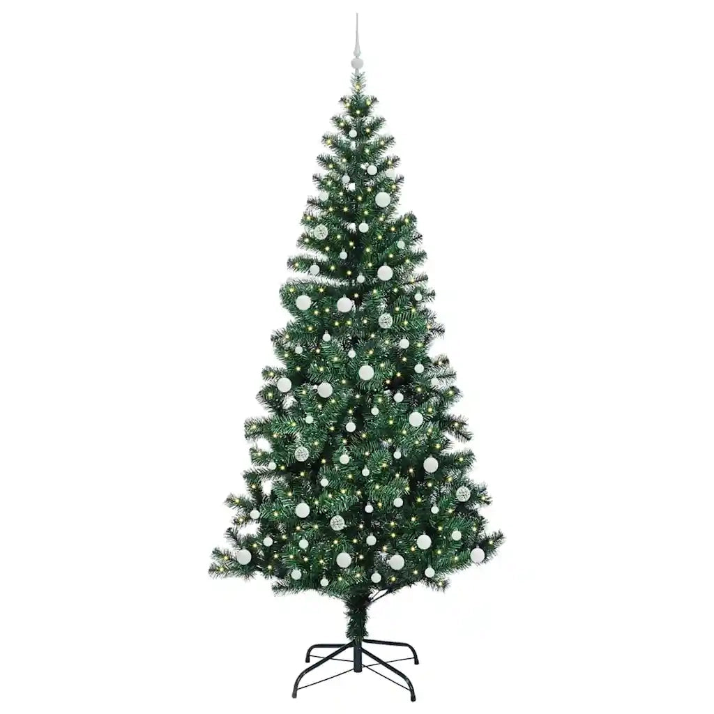 Albero di Natale | Decorazioni natalizie artificiale con luci integrate Verde 240 cm