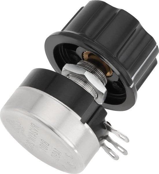 Potenziometro a filo di rame 100 ohm RV24YN20S-B101 3 terminali per saldatura - Potenziometro avvolto a filo di rame - Manopola A03 Regolazione della velocità dei convertitori