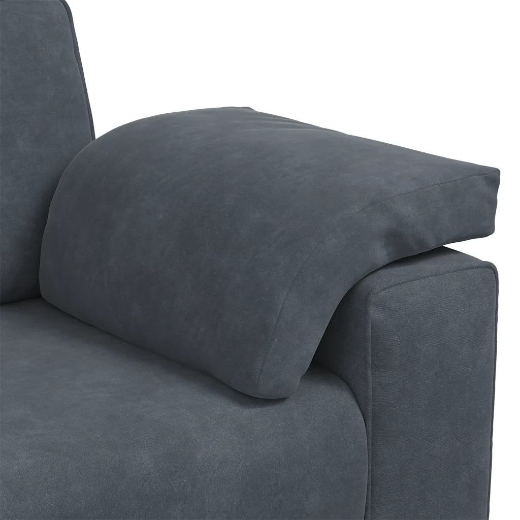 Set di Divani 3 pz con Cuscini Grigio Scuro in Velluto 3324668
