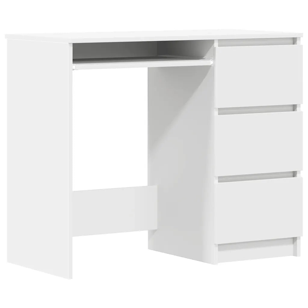 Scrivania Bianca 90x45x76 cm in Legno Multistrato 801373