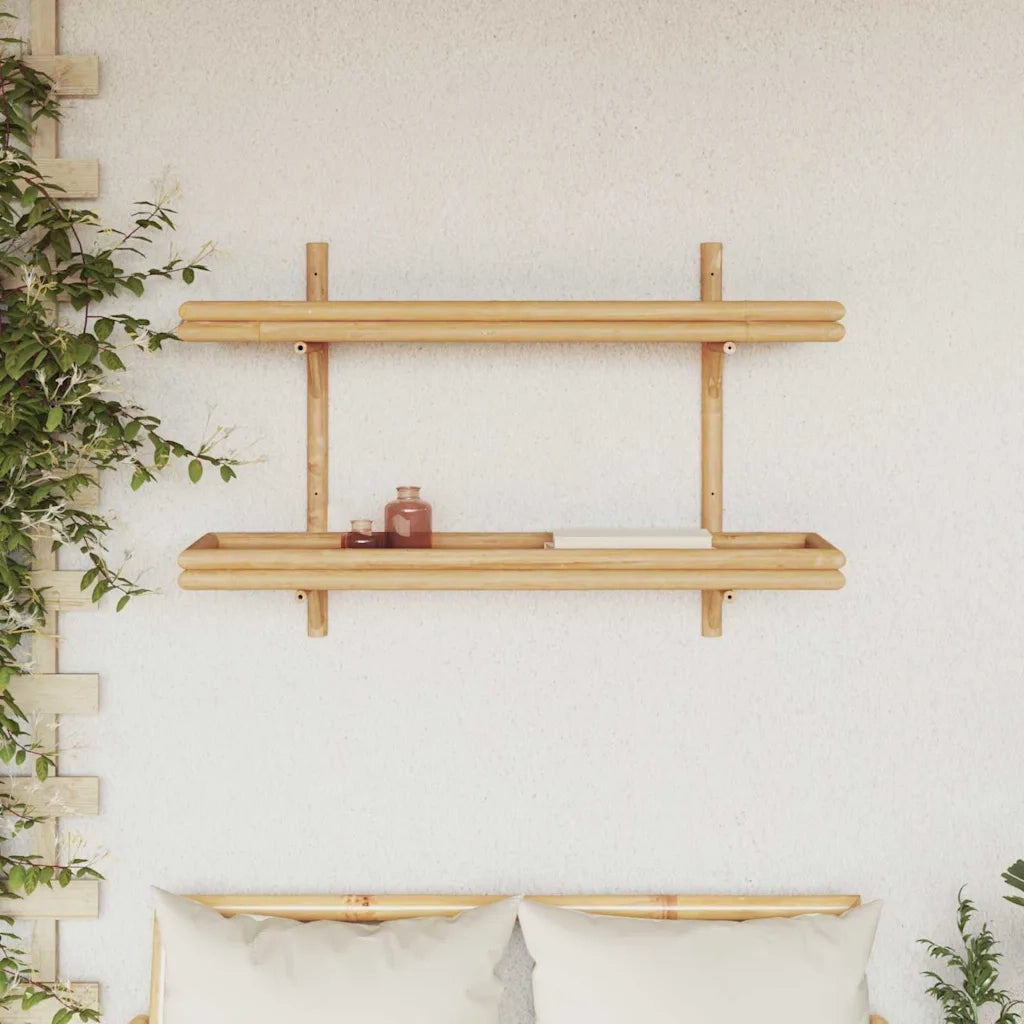 Scaffale da parete | Ripiano a parete | Mensola a parete Marrone 100 x 26 x 60 cm Bamb¨´