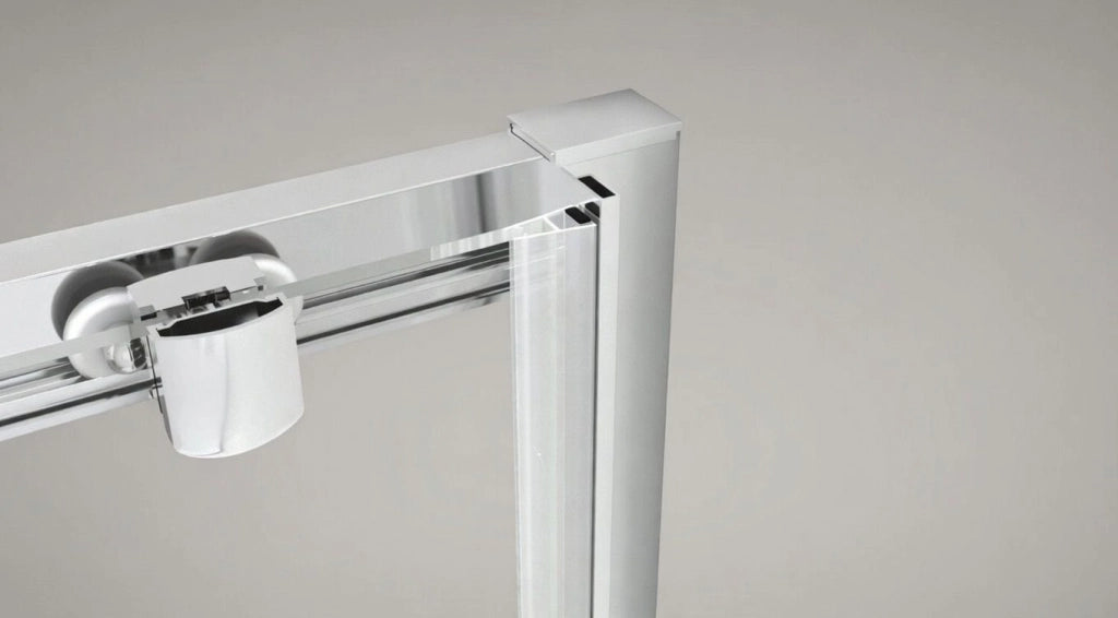 Box doccia a nicchia 105 cm porta scorrevole apertura laterale H190 cm ZEUS - Cromato Lucido