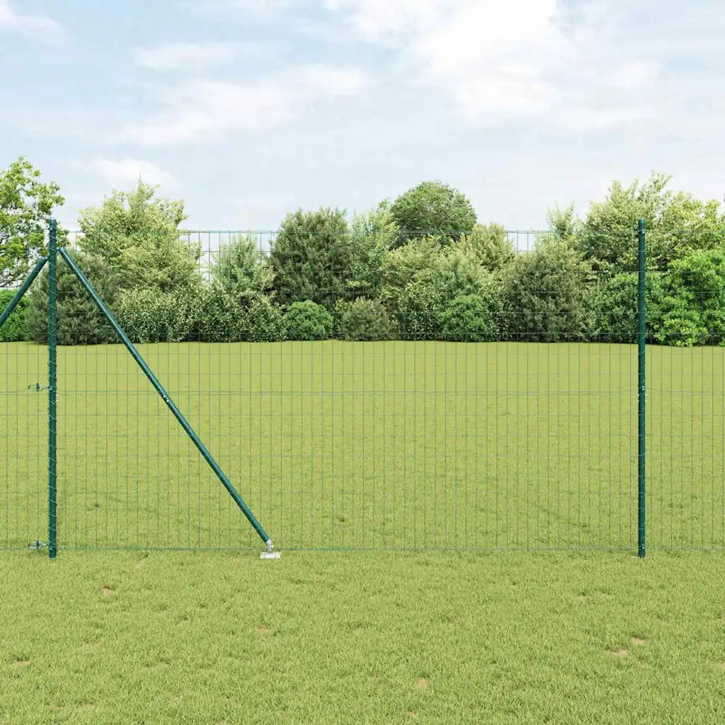Recinzione con Posto Verde 1,6 x 10 m Acciaio e PVC