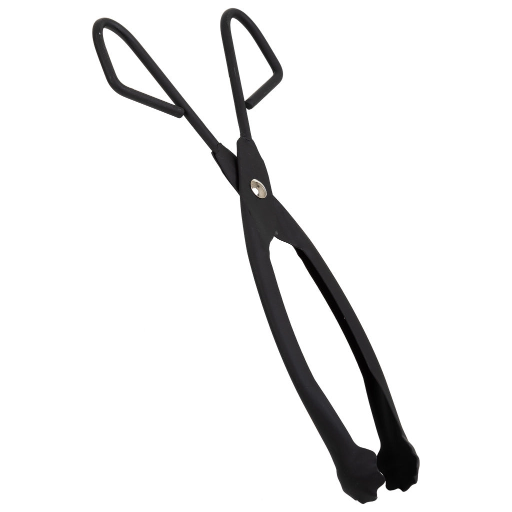 Pinza da camino in metallo nero 45x10x02h