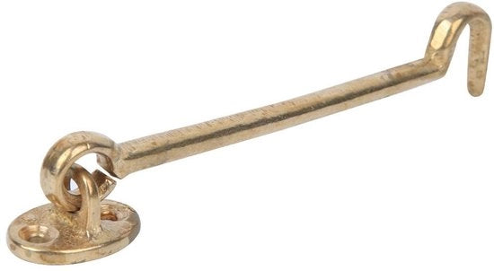 Fermovento Antico per Finestre - Protezione - Fiamma in Rame - Attacco per Porta Finestra - Barra di Sostegno - Adatto per Porte Scorrevoli - Colore Rame