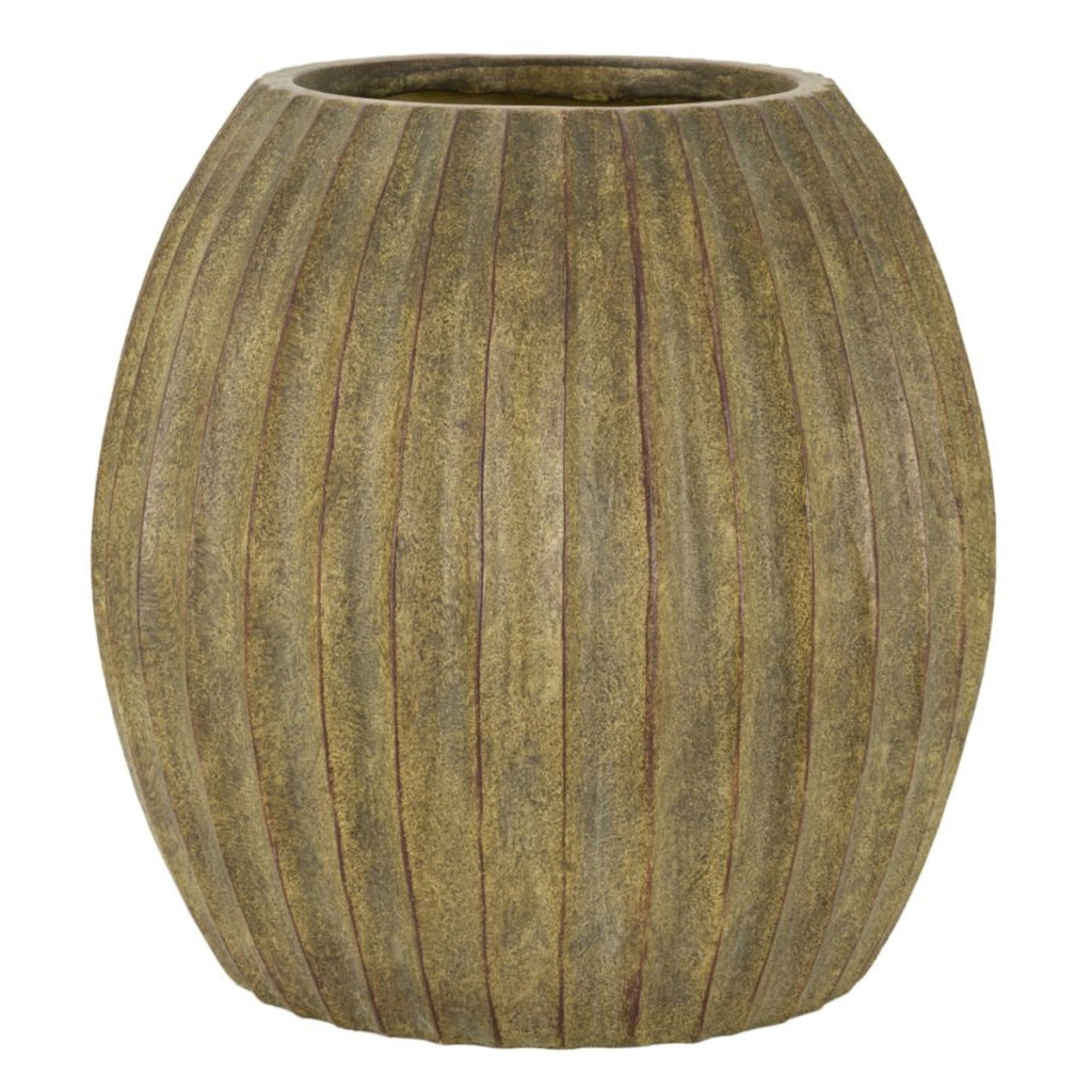 Vaso Decorativo VKH815, Verde, Poliresina, 32x32x32,5 cm