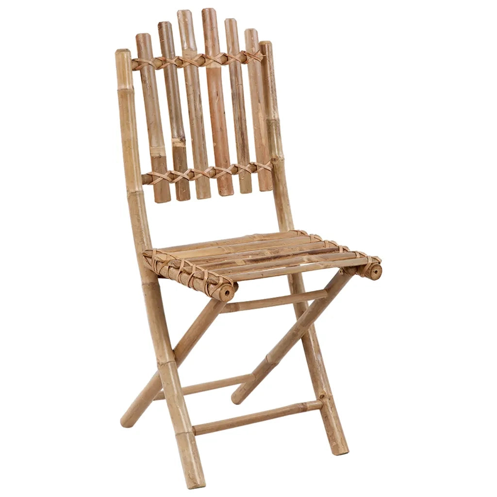 Set da Pranzo da Giardino 5 pz Pieghevole con Cuscini in Bambù 3063982