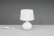 MARTIN LAMPADA DA TAVOLO BASE CERAMICA PERA BIANCA PARALUME BIANCO H. 29CM D. 20CM 1 LUCE ATTACCO E14