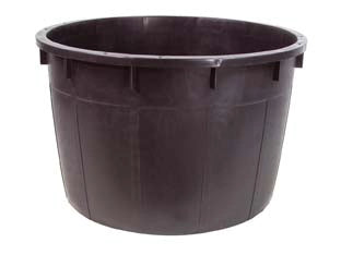 MASTELLONI TONDI SENZA MANICI NERI  lt.285 ø cm.90x57h.    ICS