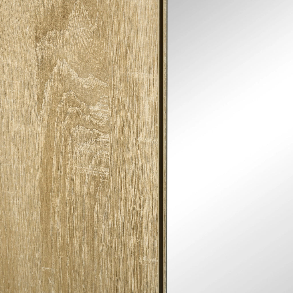 Pensile da Bagno con Specchio 60x15x60 cm in Truciolato Legno Naturale