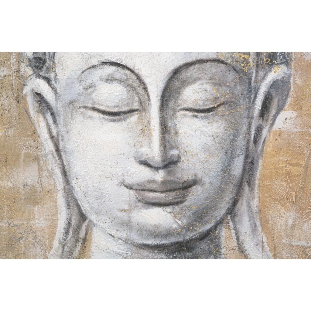 Stampa su Tela Buddah 2, Multicolore, Legno, 80x3x120 cm