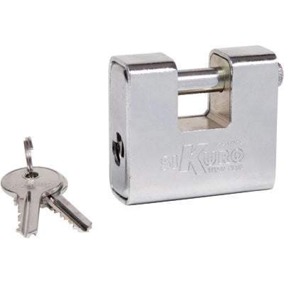 LUCCHETTO ANTISCASSO CORAZZATO SK ILSA - SK90 OTTONE ACCIAIO CROMATO CHIAVI 2 MM 91 KA1- 6 pezzi