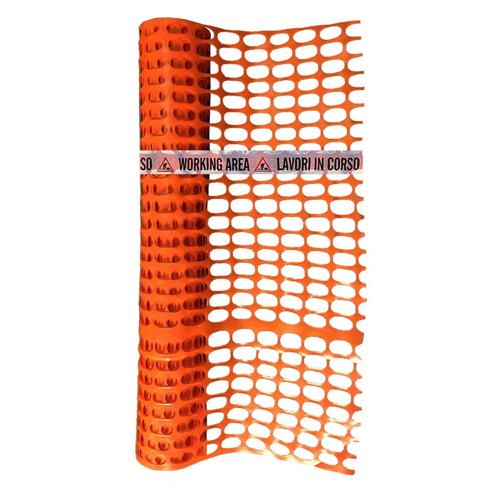 Rete delimitazione cantiere 1,2x50 mt arancio