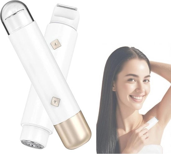 Scheerapparaat 2 in 1 impermeabile per donne - Risoluzione intima per viso, gambe, braccia e zona bikini