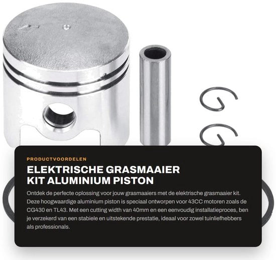 Kit di tagliaerba elettrico con pistone in alluminio - Installazione semplice - 40mm - Sostituzione per motori 43CC - Adatto per CG430 TL43