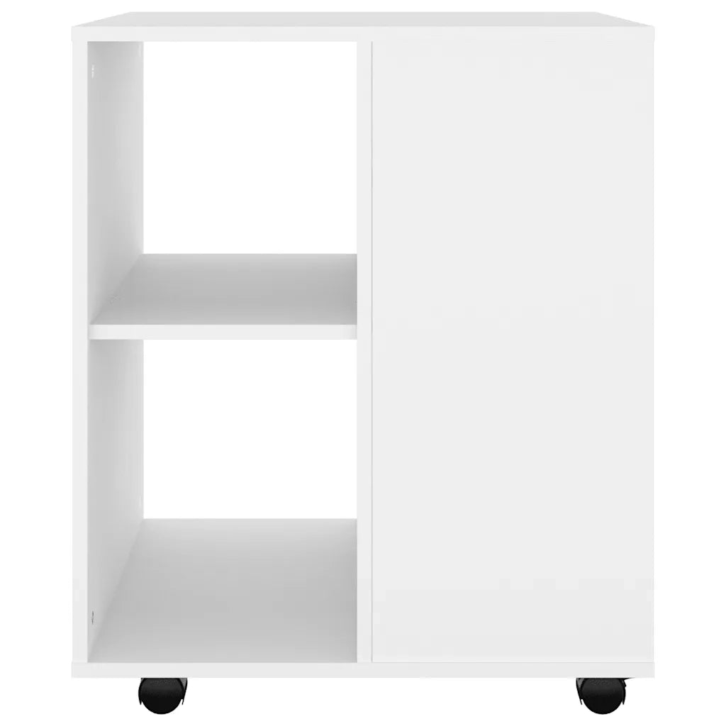 Mobiletto con Ruote Bianco 60x53x72 cm in Legno Multistrato 808458