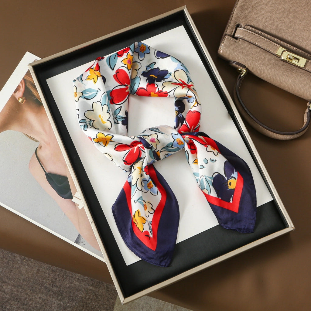Sciarpa/stola di seta da donna con stampa floreale