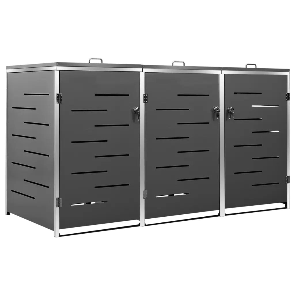 Copribidone per Spazzatura Singolo 69x77,5x112,5cm Acciaio Inox 149556