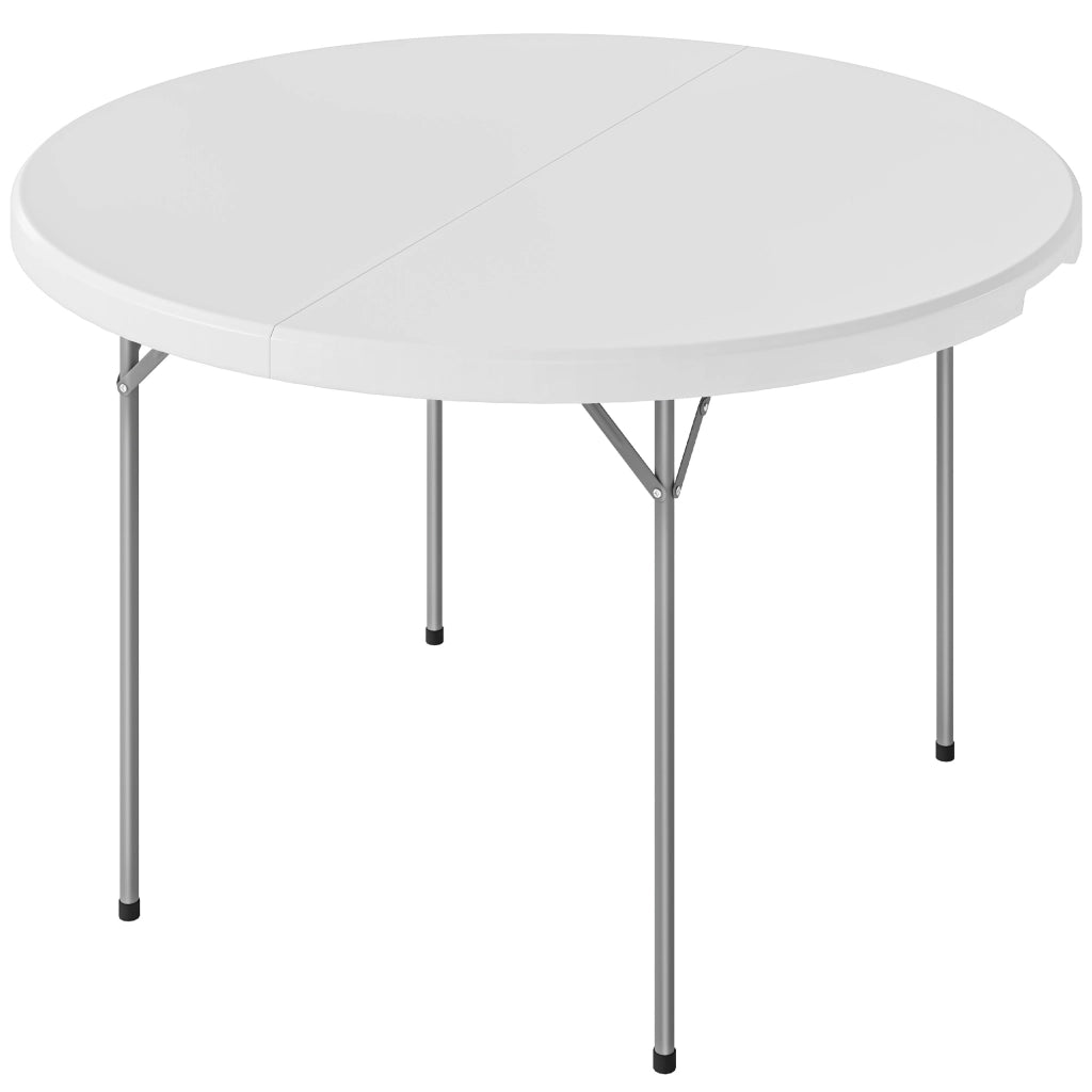 Tavolo Pieghevole da Pranzo ¨C Minimal ¨C Bianco 120x120x74 cm