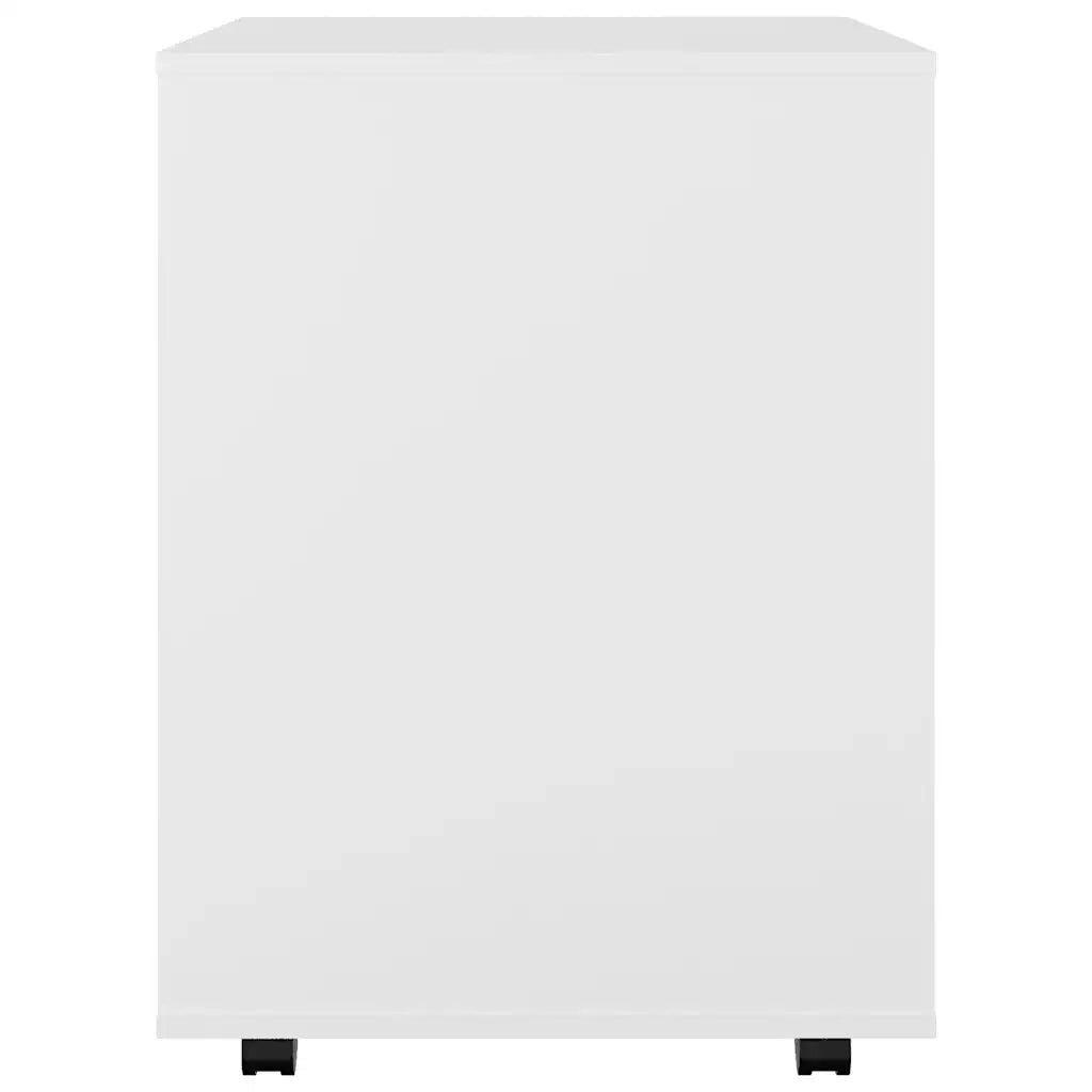 Mobiletto con Ruote Bianco 60x53x72 cm in Legno Multistrato 808458