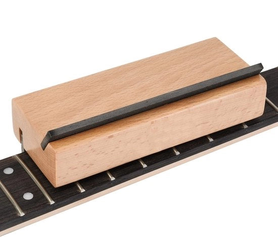 Strumento per levigare la tastiera della chitarra - File per liutista - Finitura perfetta - 35 e 90 gradi - Adatto per basso, ukulele, banjo, mandolino