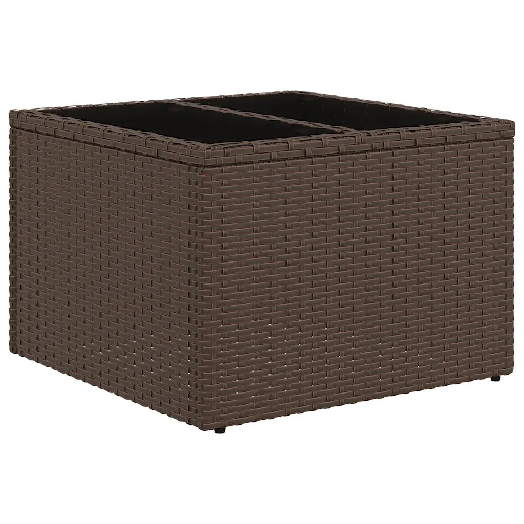 Set Divani da Giardino 9pz con Cuscini Marrone in Polyrattan 3222972