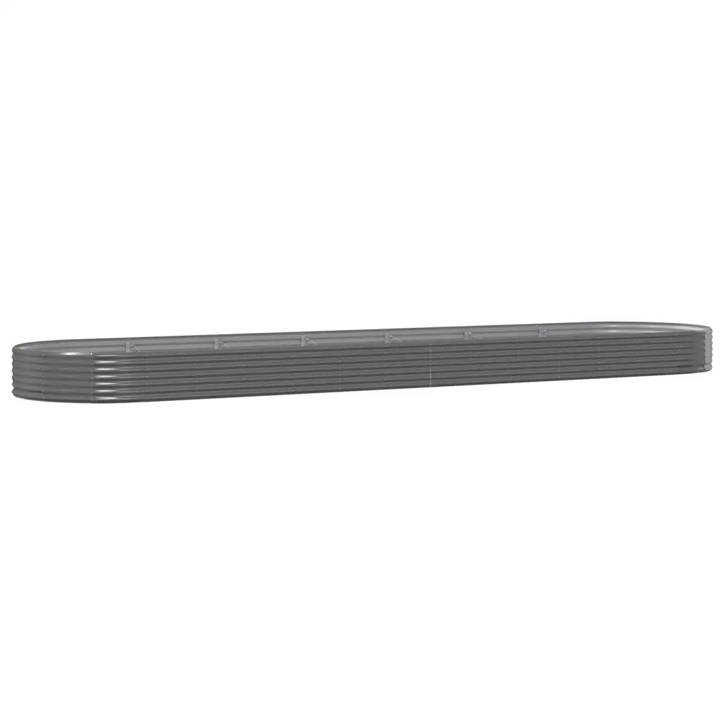 Letto Giardino Acciaio Zincato 600x140x36cm Grigio 319049