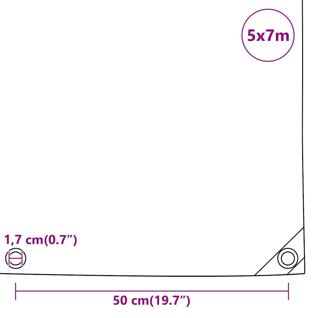 Telone Antracite 5x7 m 650 g/m2