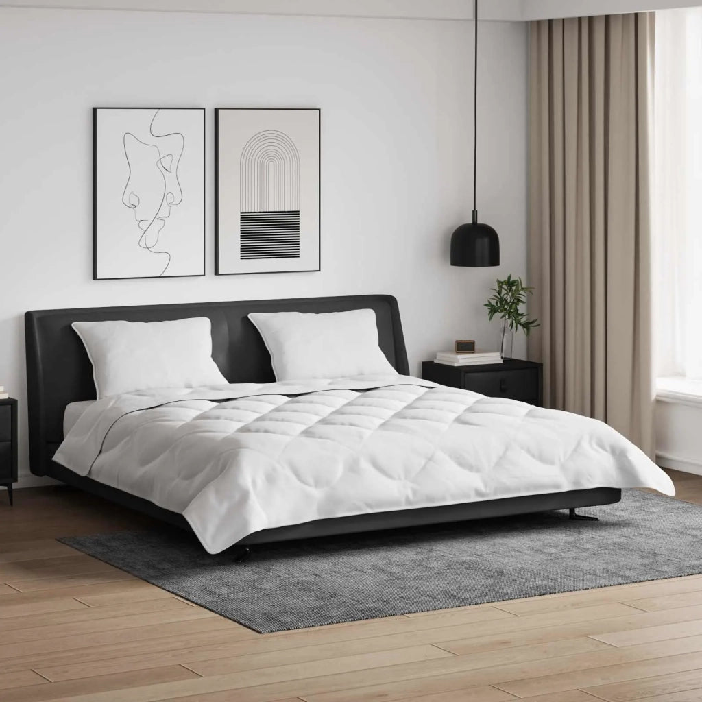 Duvet Estivo con cuscino 3 pcs Bianco Microfibra 3377325